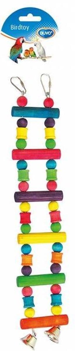 Kleurrijke houten ladder met bel 35CM