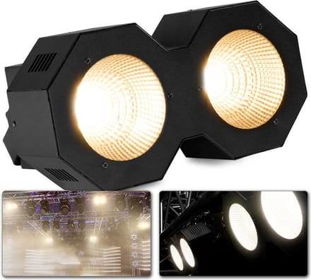 Stage blinder - Stroboscoop - BeamZ SB200 stage blinder en stroboscoop in één - 2x 50W COB LED's