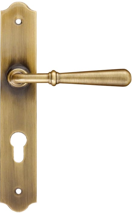 SEART BARTON - Deurbeslagset - Patina Messing - Langschild - Ergonomisch