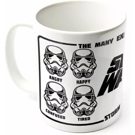 Star Wars Uitdrukkingen van een Stormtrooper mok (Wit/zwart)