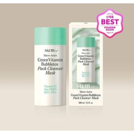 su:m37 - Micro-Active Green Vitamin Bubbletox Pack Cleanser Mask 100ml