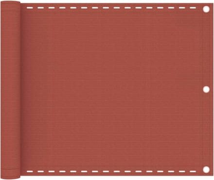vidaXL - Balkonscherm - 75x500 - cm - HDPE - terracottakleurig
