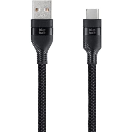 BlueBuilt Usb A naar Usb C Kabel 3m Nylon Zwart