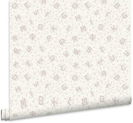 Laura Ashley Alphabet Behang - Letters - 10mx52cm - Grijs
