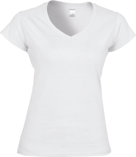 Gildan Softstyle® Fitted Ladies' V-neck T-shirt GI64V00L - White - M