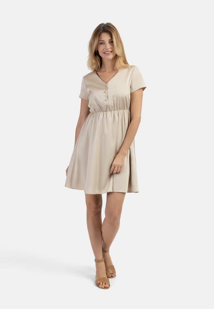 usha midi-jurk Dames beige
