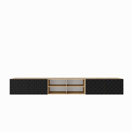 TV-kast Cali IV 300 (3x100) cm (artisan + zwart)