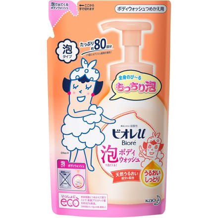 Kao - Biore U Moisture Bubble Body Wash Floral Fruity - 480ml Refill