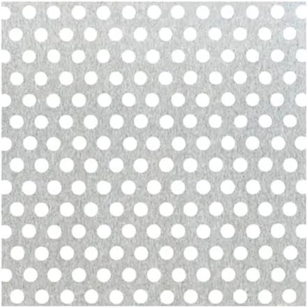 Alberts Geperforeerde Plaat - Aluminium - Brut - Ronde Perforatie Diam. 2mm - 600x1000x0,8mm