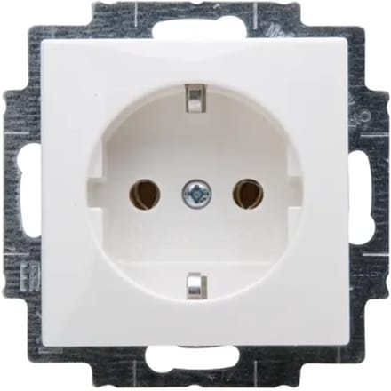 Busch Jaeger Inbouwstopcontact Balance Met Aarde (randaarde) 1-polig Wit Ip20