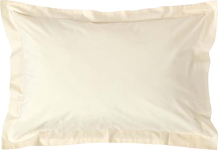 Homescapes Kussensloop 50x75 cm met Rand (Oxford) – Crème – 100% Egyptisch Perkal Katoen – 200 TC