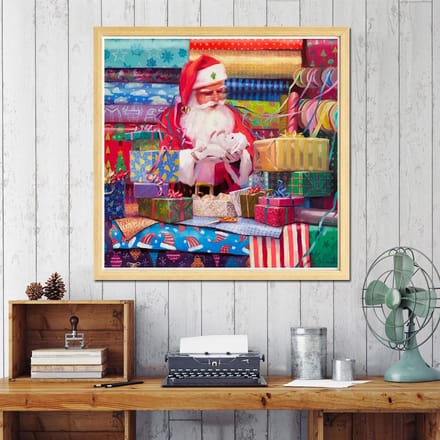 Peinture au Diamant 5D Perçage Complet Diamant Carré Broderie Image de Strass Art Mural Full Square 30x30CM blue