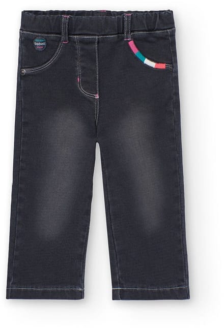 Boboli Denim Knit Broek Zwart 24 Months Meisje