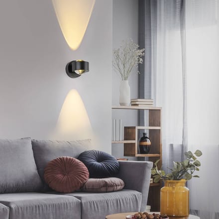 JUST LIGHT. GmbH JUST LIGHT. LED wandlamp op accu Chia zwart ijzer 3.000 K