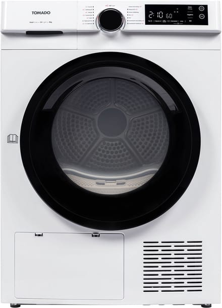 Tomado TDH8002W Warmtepompdroger - 8 kg - energieklasse C - 14 droogprogramma's - UV licht - 66 dB