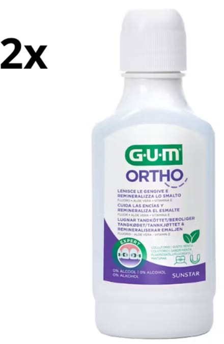 GUM Ortho Mondspoelmiddel - 2 x 300 ml - Voordeelverpakking