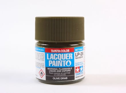 Tamiya Hobbyverf Enamel verf - LP-28 Olive Drab 1 - Matt - Lacquer Paint - Verf potje - 10 ml
