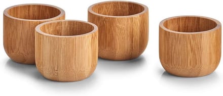 Eierbekerset - Eierdopjes - Ontbijttafel - Duurzaam bamboe - 4-delig - Natuurlijk