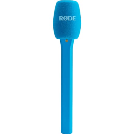 RØDE Interview Micro Handadapter – Blauw – Voor Wireless Micro – Inclusief Foam Windscherm