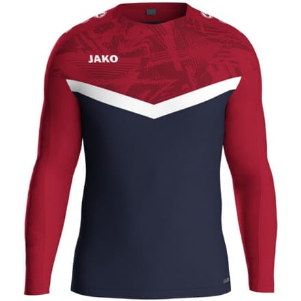 Jako Iconic Sweater Kinderen - Marine / Chilirood | Maat: 152