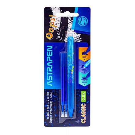Astra OOPS! Uitwisbare Pen met 2 Blauwe Navullingen (0.5 mm)