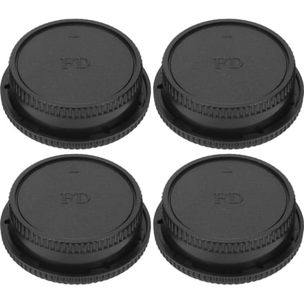 Camera Voorbodydop Achterlensdop Afdekkingsset Compatibel voor Canon FD Mount Lens en Body black