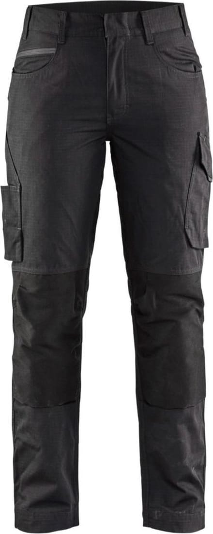Blaklader Dames service werkbroek met stretch 7195-1330 - Zwart/Donkergrijs - D20