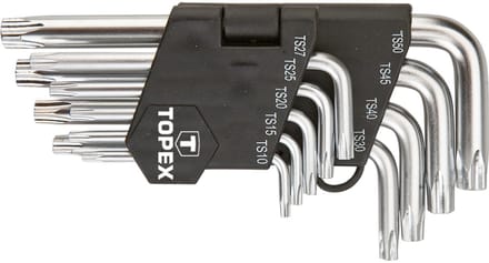 TOPEX - Pijpsleutelset - 9 Stuks - Chroom-Vanadium - TS10-50