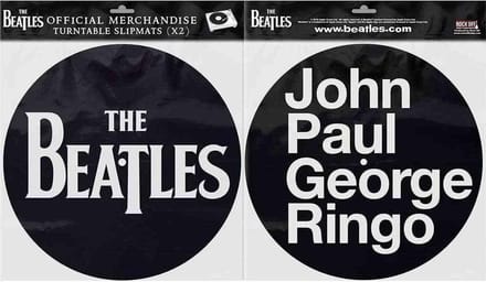 The Beatles - Drop T Logo & JPGR Platenspeler Slipmat - Zwart