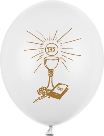 Partydeco - Partydeco ballonnen - Holy Communie (6 stuks)