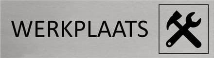 CombiCraft Aluminium deurbordje Werkplaats 165x45mm - per stuk