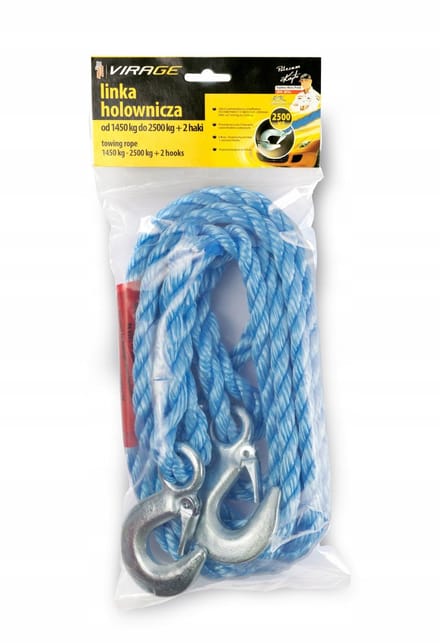 AMTRA - Autotrekkoord - 2500 kg - Gevlochten Kabel - 4 m