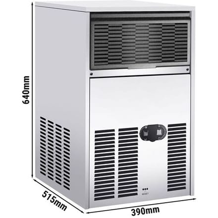 GGM Gastro Eiswürfelbereiter - Zylinder - 25 kg/24 h Zilver