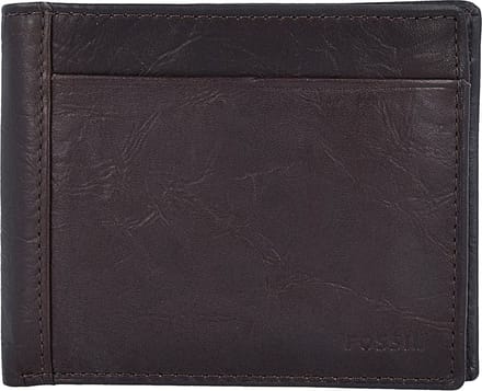 FOSSIL Portemonnee Neel Large Coin Pocket Bifold Brown Bruine