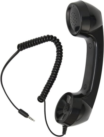 Retro 3.5mm Telefoon Ontvanger - Multifunctionele Handset met Geluidsregeling