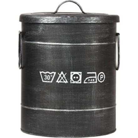 LABEL51 - Opbergdoos Wasmand - Zwart - 26x26x33cm