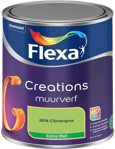 Flexa - Creations Muurverf Extra Mat - 85% Citroengras - Mengverf - 1 L