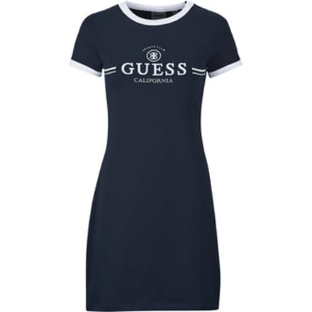slim fit minijurk met logo-stitching model 'Mila'