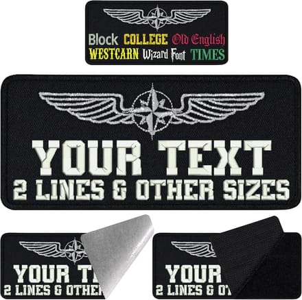 Gepersonaliseerde Pilotenpatch met Klittenband - Naamlabel voor Uniformen