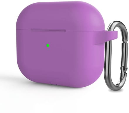 Case cover - Apple Airpods 3 - lavender siliconen - met musketon
