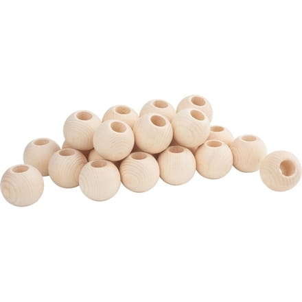 VBS Houten ballen met groot gat "Ø 50 mm" - 25 stucks
