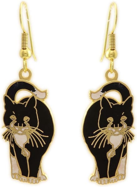 Behave - Oorbellen kat zwart - speels ontwerp - creatief & casual stijl