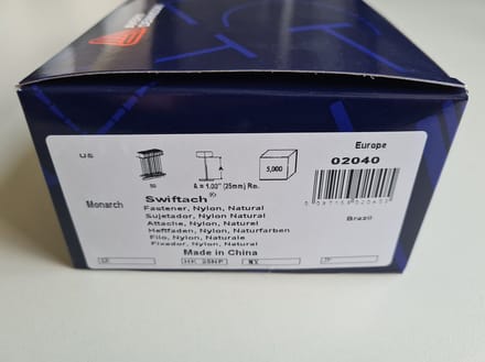 Avery Dennison Textielpins/Riddersporen - Nylon 25mm standaard - 5000 stuks per doosje - nr. 02040