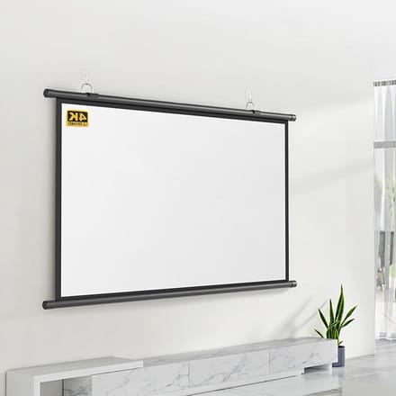 Projectiescherm Handmatig - Bioscoopscherm HD - Thuisbioscoop Creëren - Ultra-brede kijkhoek - 40 Inch - Wit
