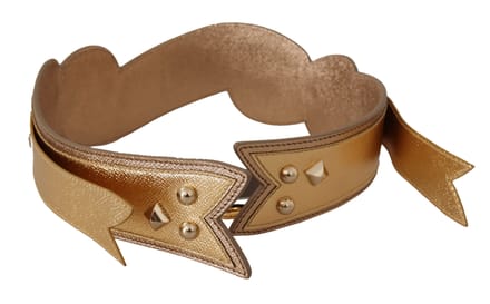 Dolce & Gabbana Elegante Gouden Leren Schouderriem voor Dames