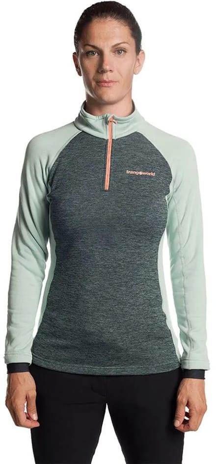 Trangoworld Palieres Fleece Met Halve Rits Groen M Vrouw