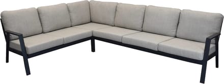 Barolo hoek loungeset 3-delig aluminium antraciet