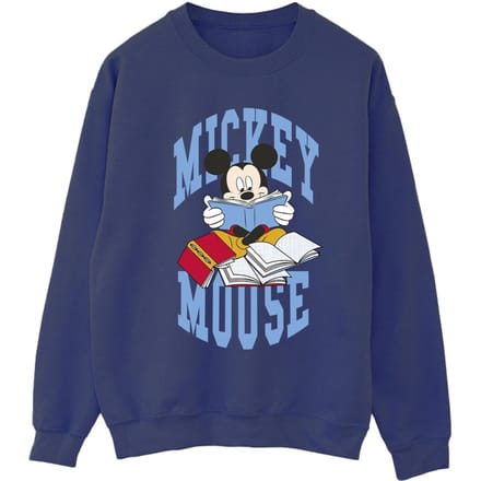 Disney Dames/Dames Mickey Mouse Boeken Lezen Sweatshirt (Marineblauw)
