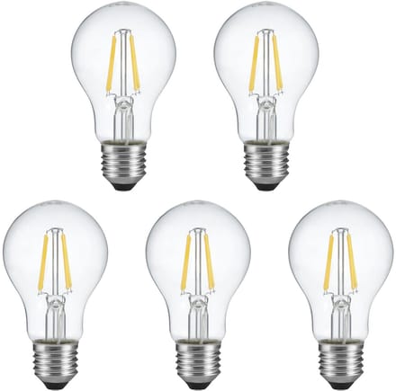 SPL E27 LED Lamp 4W met Dag en Nacht Sensor - Warm Wit - LED Filament - Vervangt 40W - 5 Stuks