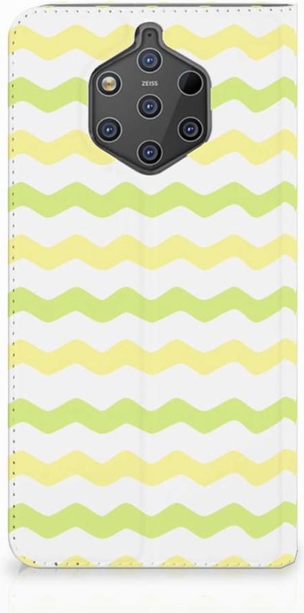 Nokia 9 PureView Hoesje met Magneet Waves Yellow
